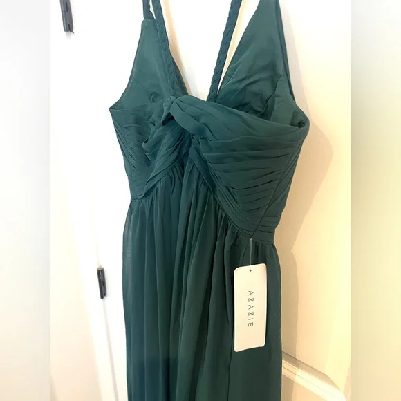 Azazie Women’s Bridemaids Dress, Pine Color, Size 4 Small, Bridesmaid Formal - Picture 13 of 16